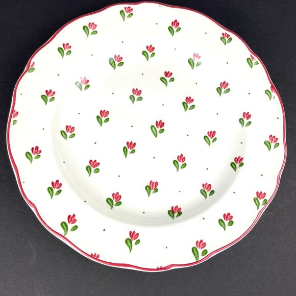Set Johnson Brothers 8 Dinner Plate 93/4 Floral Sprigs Ironstone Made in England - Picture 4 of 7